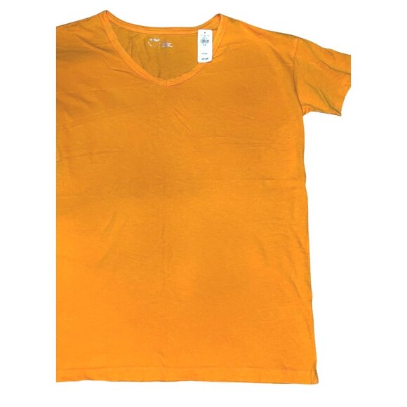 Aerie Womens V-Neck T-Shirt In Orange Sz XS Womens Oversized T Shirt - Picture 8 of 15